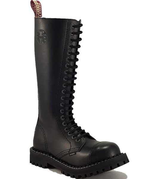 Botas Steel 20 Ojales Negro