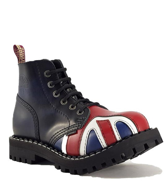 Botas Steel 6 Ojales Bandera Británica