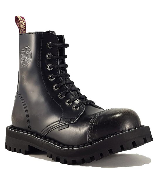 Botas Steel 8 Ojales Blanco Envejecido