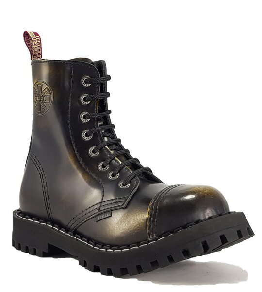 Botas Steel 8 Ojales Amarillo Envejecido