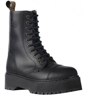 Botas Steel 10 Ojales Negro Alessia