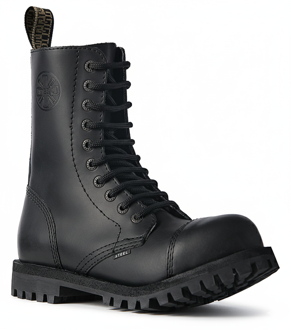 Botas Steel 10 Ojales Negro BO
