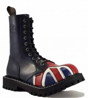 Botas Steel 10 Ojales Bandera Británica