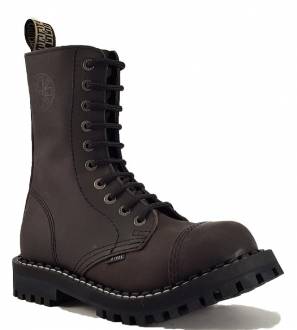 Botas Steel 10 Ojales Marrón