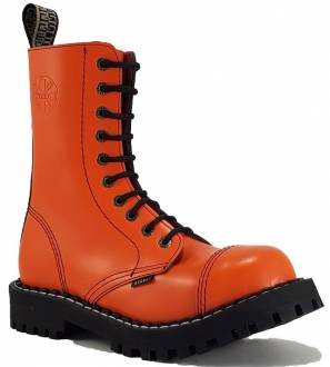 Botas Steel 10 Ojales Naranja