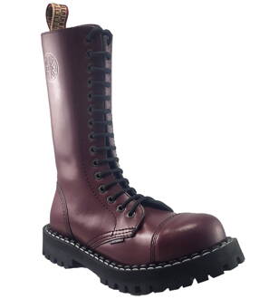 Botas Steel 15 Ojales Burdeos