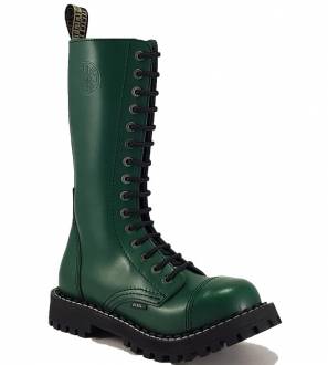 Botas Steel 15 Ojales Verde