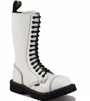 Botas Steel 15 Ojales Blanco