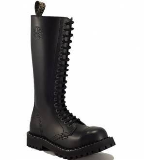 Botas Steel 20 Ojales Negro