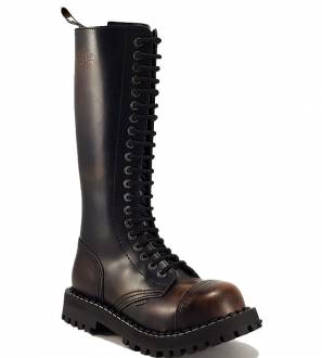 Botas Steel 20 Ojales Naranjas Envejecido