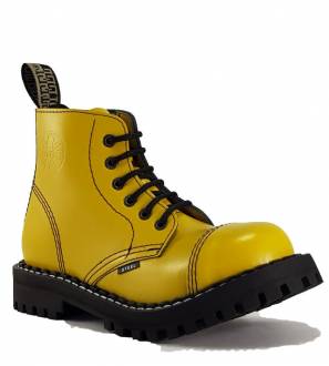 Botas Steel 6 Ojales Amarillo