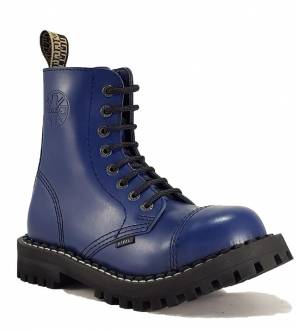 Botas Steel 8 Ojales Azul