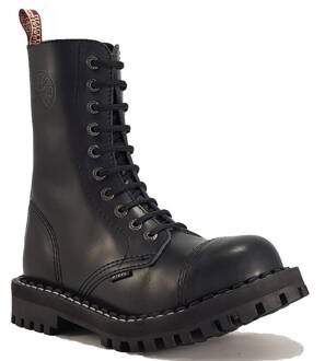Botas Steel 10 Ojales Negro