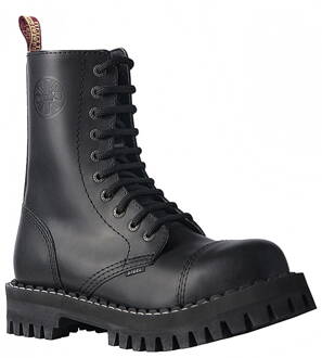 Botas Steel 10 Ojales Negro Monster