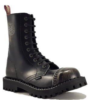 Botas Steel 10 Ojales Blanco Envejecido