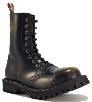 Botas Steel 10 Ojales Amarillo Envejecido