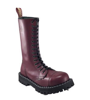 Botas Steel 15 Ojales Burdeos