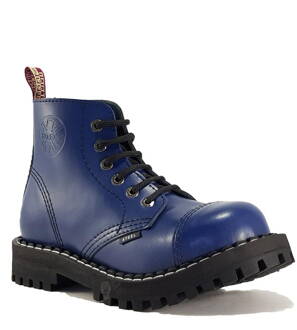 Botas Steel 6 Ojales Azul