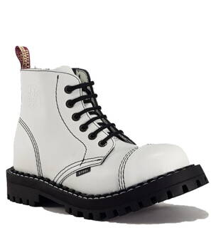 Botas Steel 6 Ojales Blanco