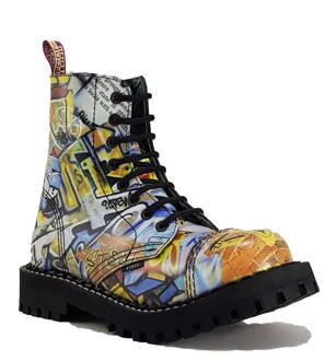 Botas Steel 8 Ojales Graffiti
