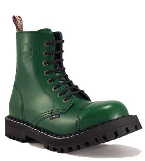 Botas Steel 8 Ojales Verde
