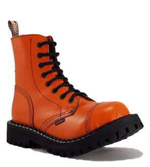 Botas Steel 8 Ojales Naranjas