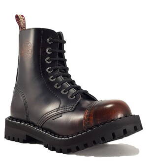Botas Steel 8 Ojales Naranjas Envejecido