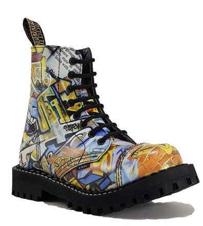 Botas Steel 8 Ojales Graffiti