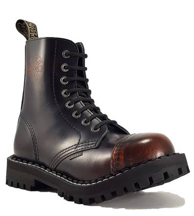 Botas Steel 8 Ojales Naranjas Envejecido