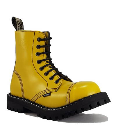 Botas Steel 8 Ojales Amarillo