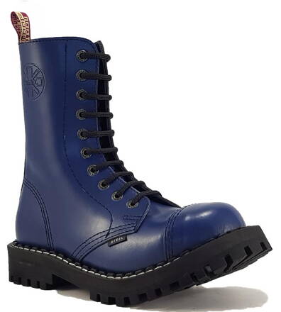 Botas Steel 10 Ojales Azul