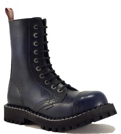 Botas Steel 10 Ojales Azul Envejecido