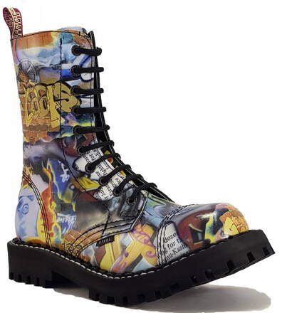 Botas Steel 10 Ojales Graffiti
