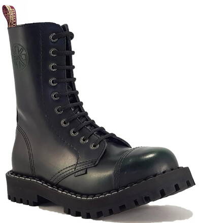 Botas Steel 10 Ojales Verde Envejecido