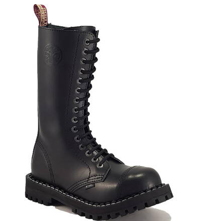 Botas Steel 15 Ojales Negros