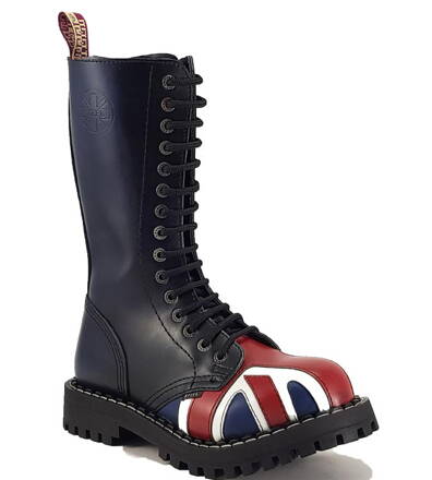 Botas Steel 15 Ojales Bandera Británica