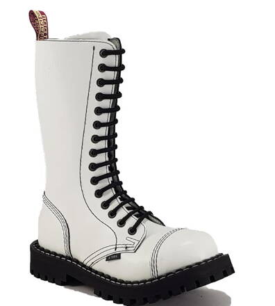 Botas Steel 15 Ojales Blanco