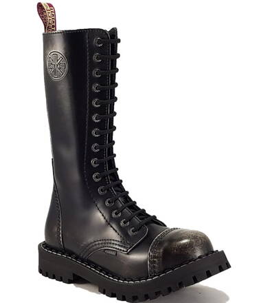 Botas Steel 15 Ojales Blanco Envejecido