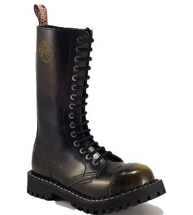 Botas Steel 15 Ojales Amarillo Envejecido