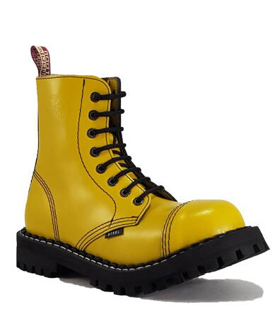 Botas Steel 8 Ojales Amarillo