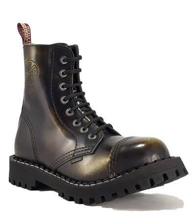 Botas Steel 8 Ojales Amarillo Envejecido