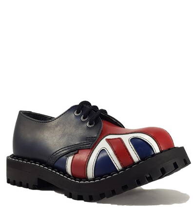 Zapatos Steel 3 Ojales Bandera Británica